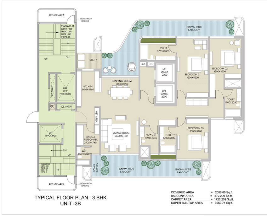 GODREJ ZENITH SECTOR 89 Floor plan